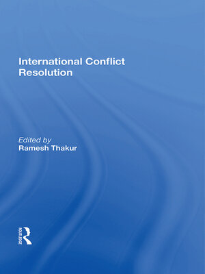 cover image of International Conflict Resolution